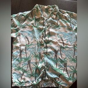 Palm Tree Print Casual Men's Shirt